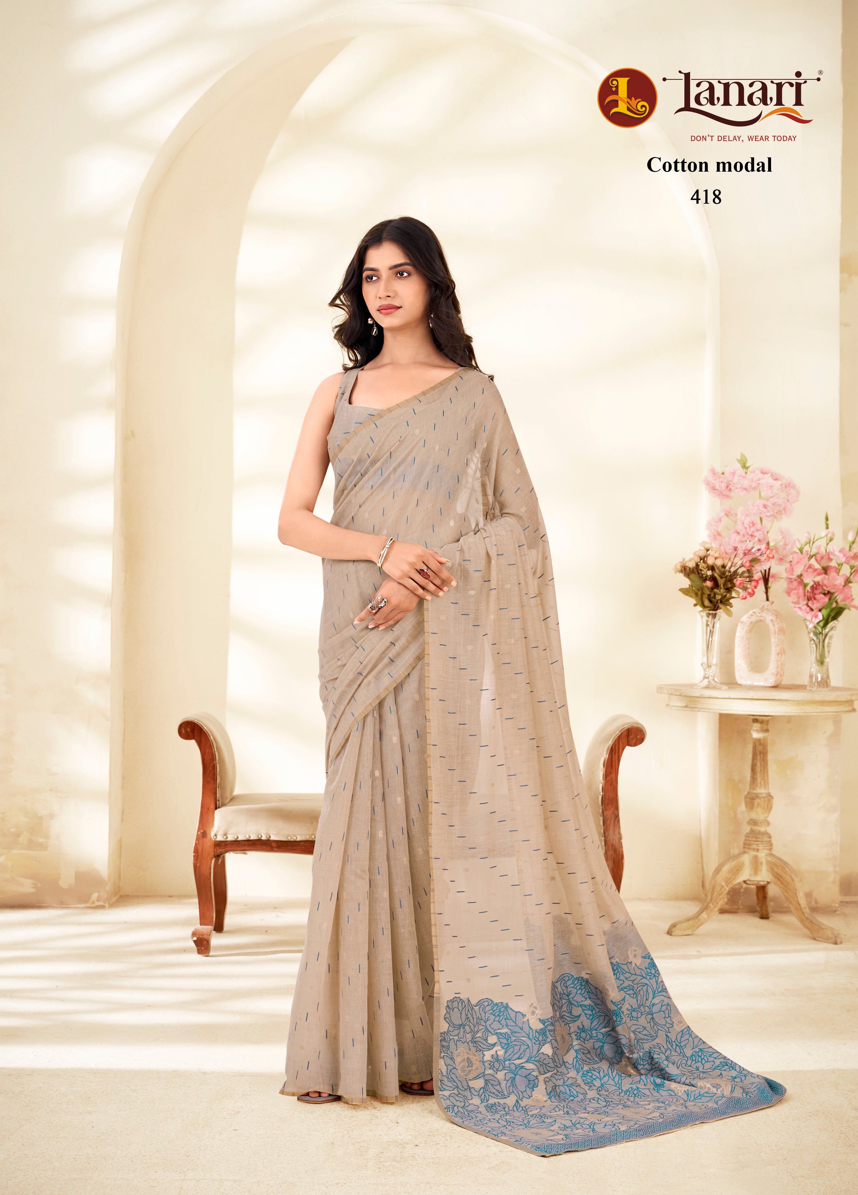 Cream silk