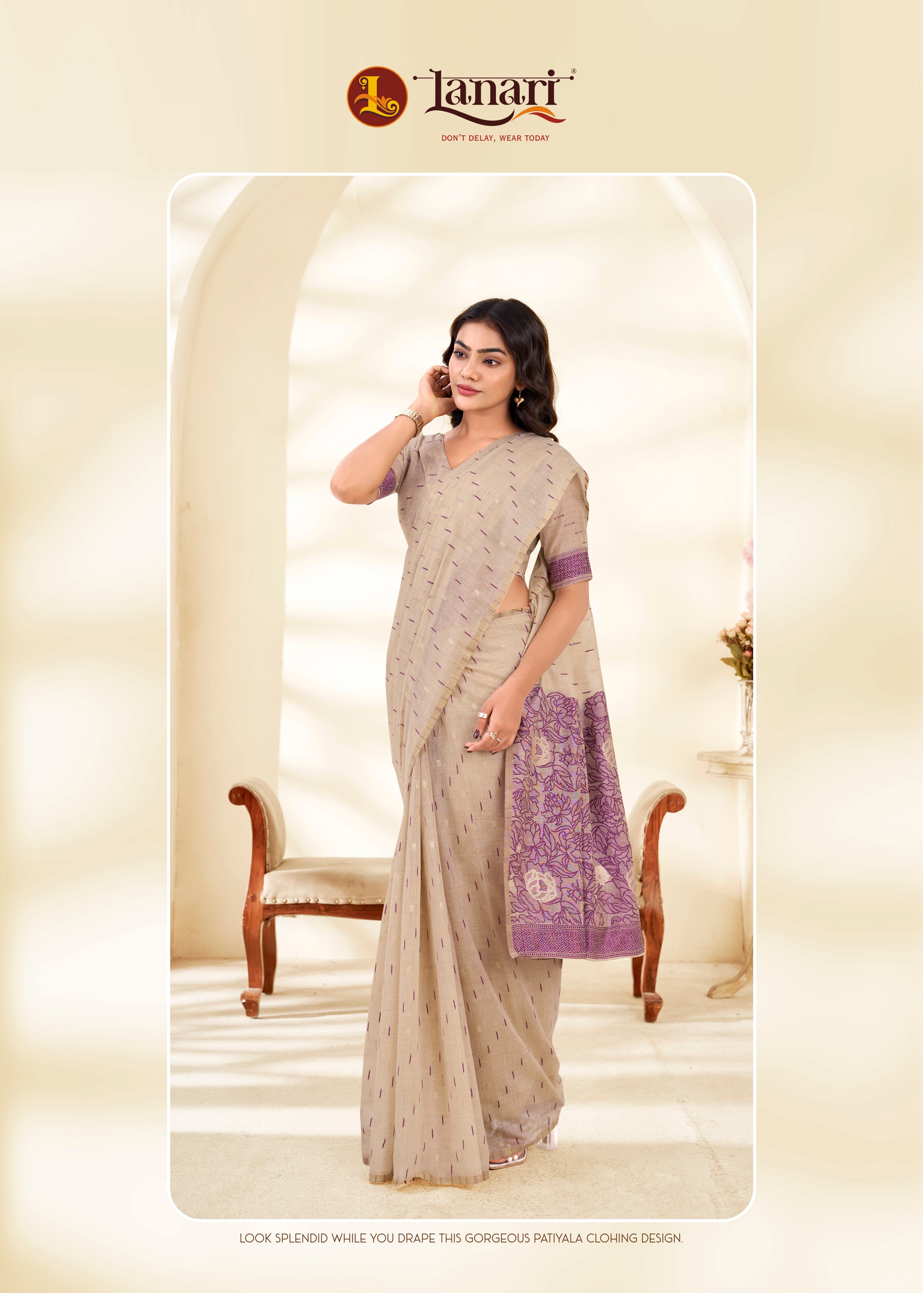 Cream silk