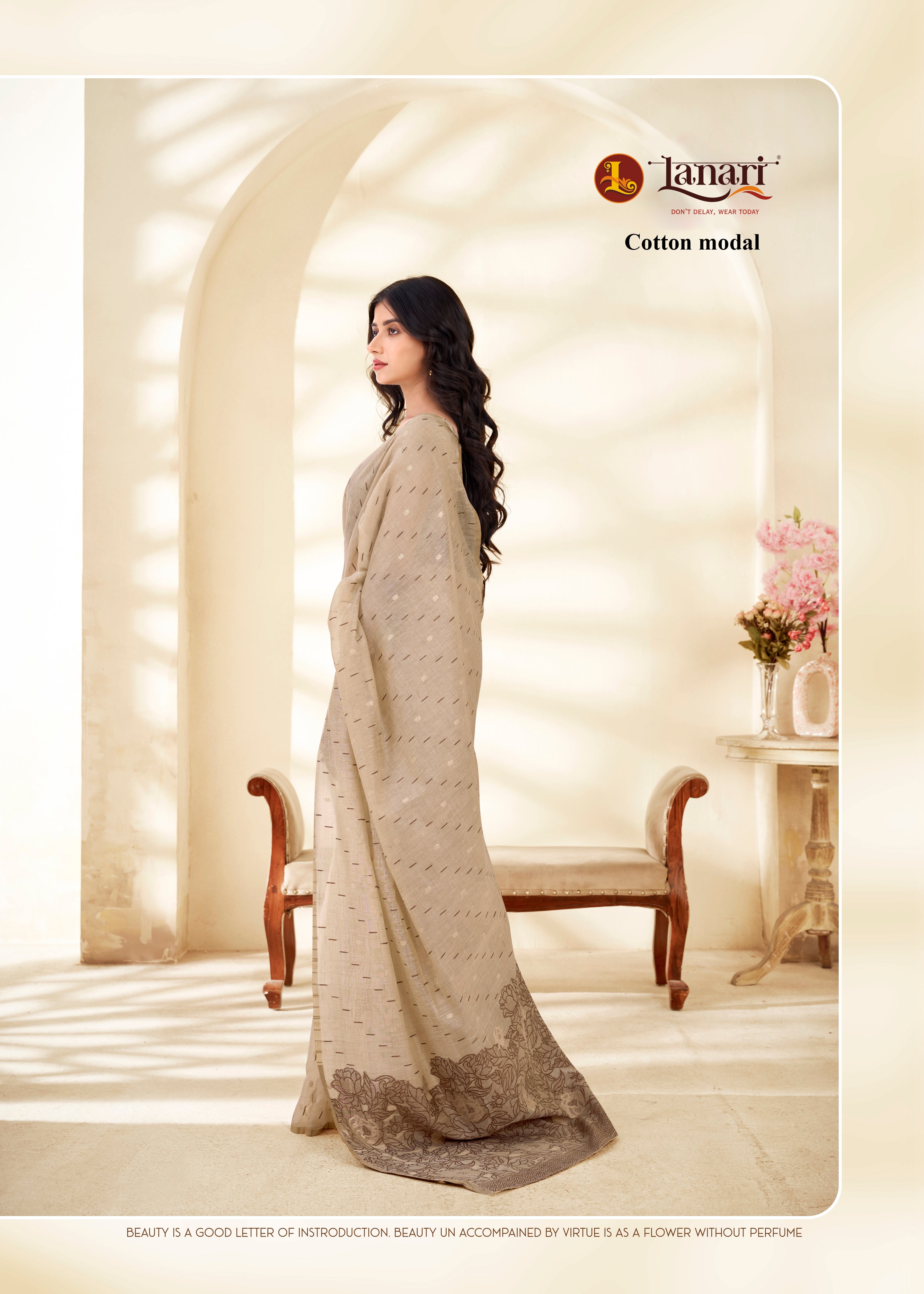 Cream silk