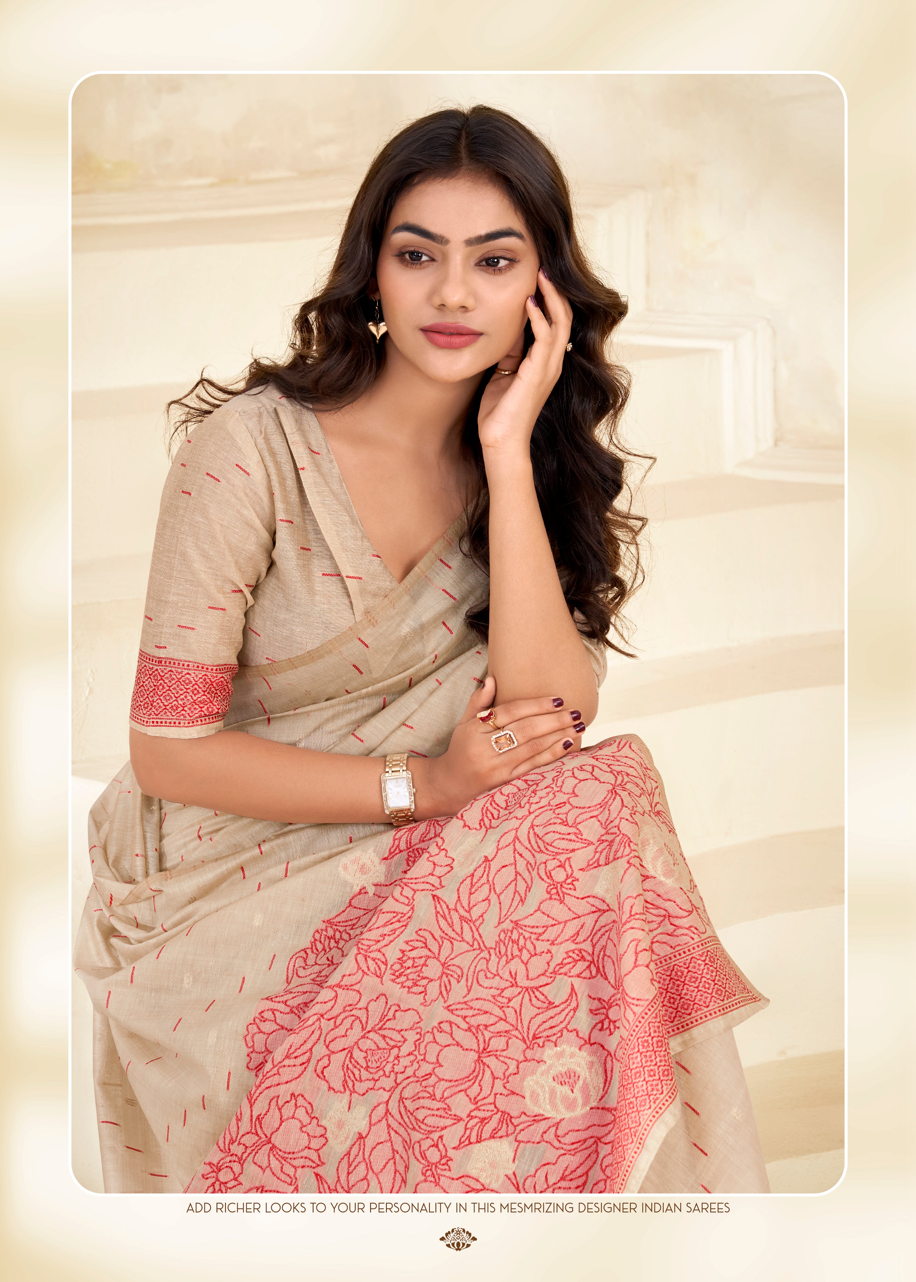 Cream silk