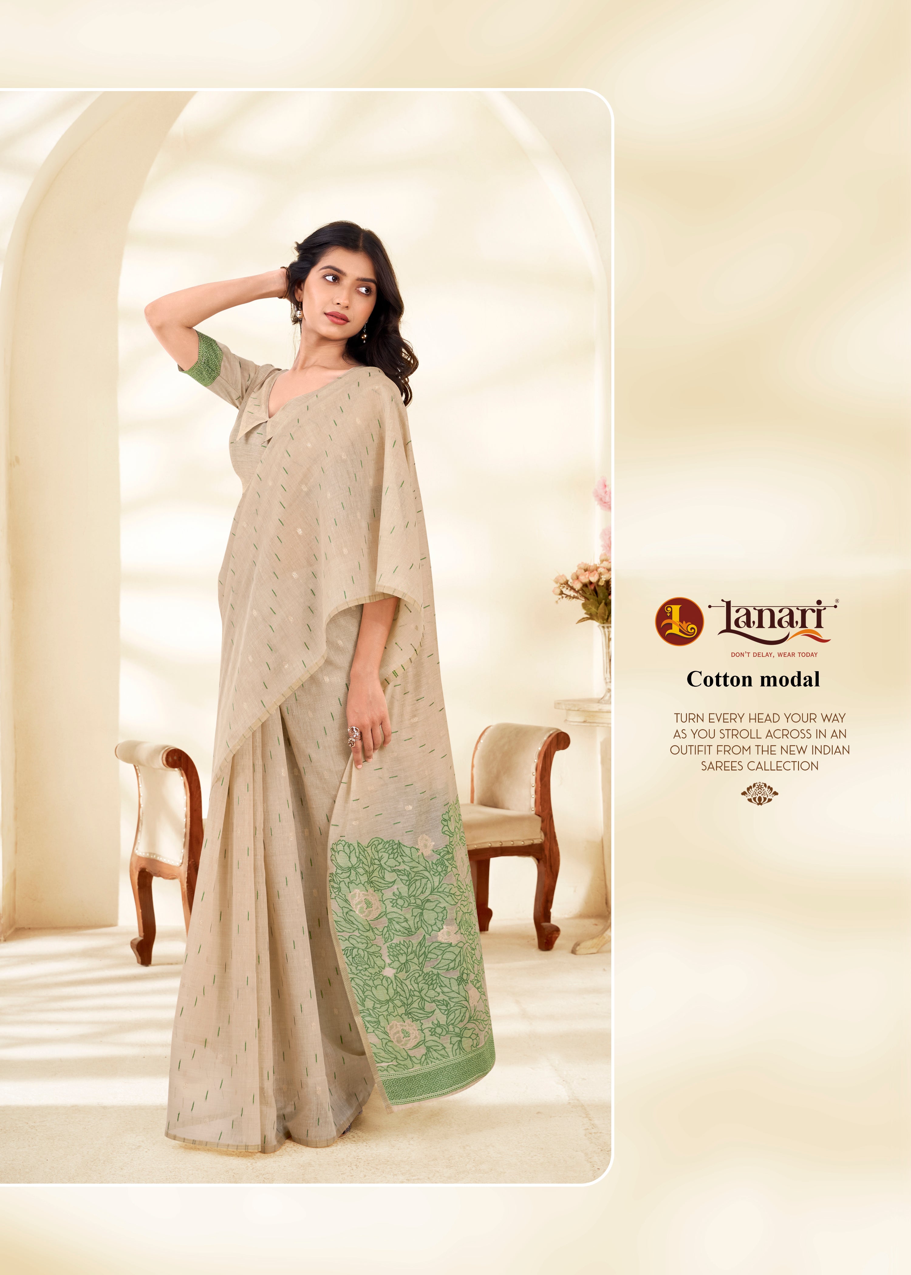 Cream silk