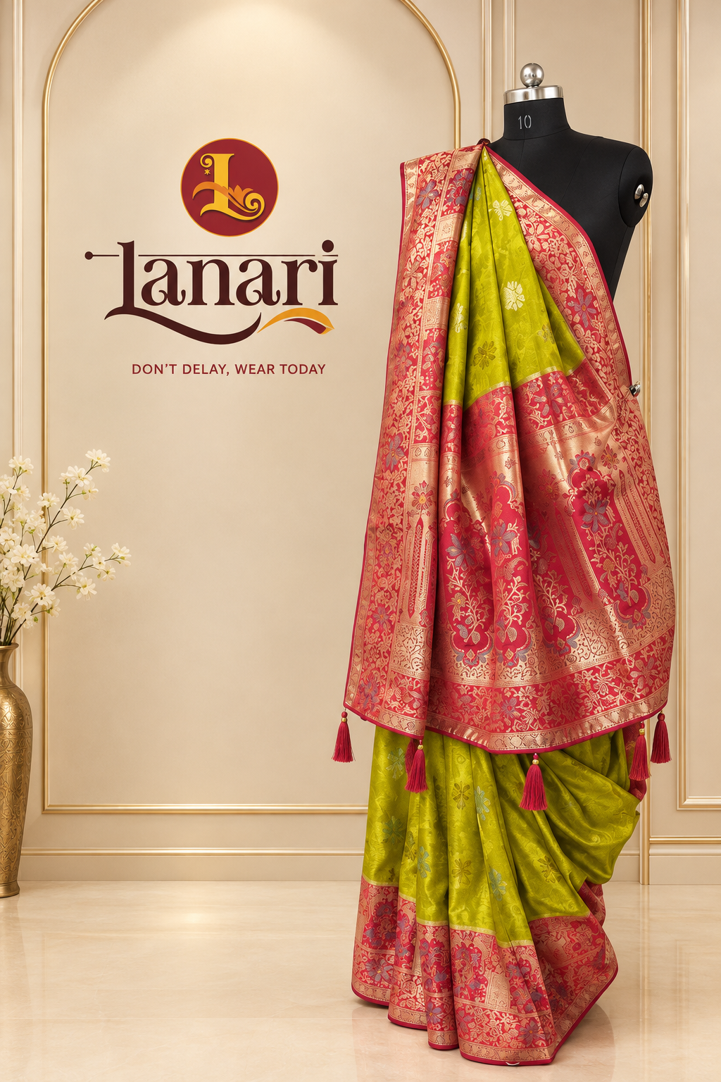 Beautifull Velvet Rose gajji satin saree