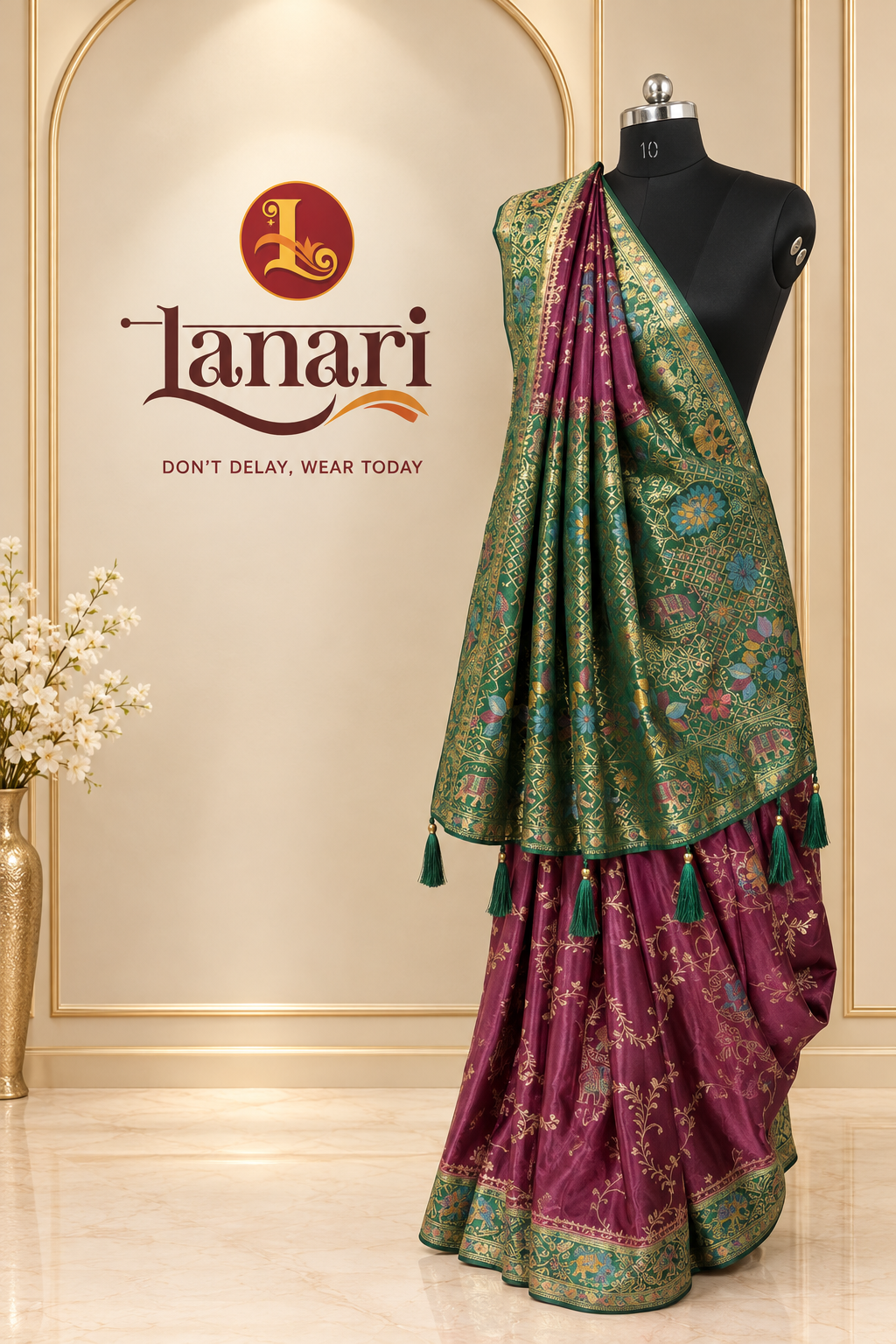 Mangal Kala Traditional Designer Saree with Rich Border