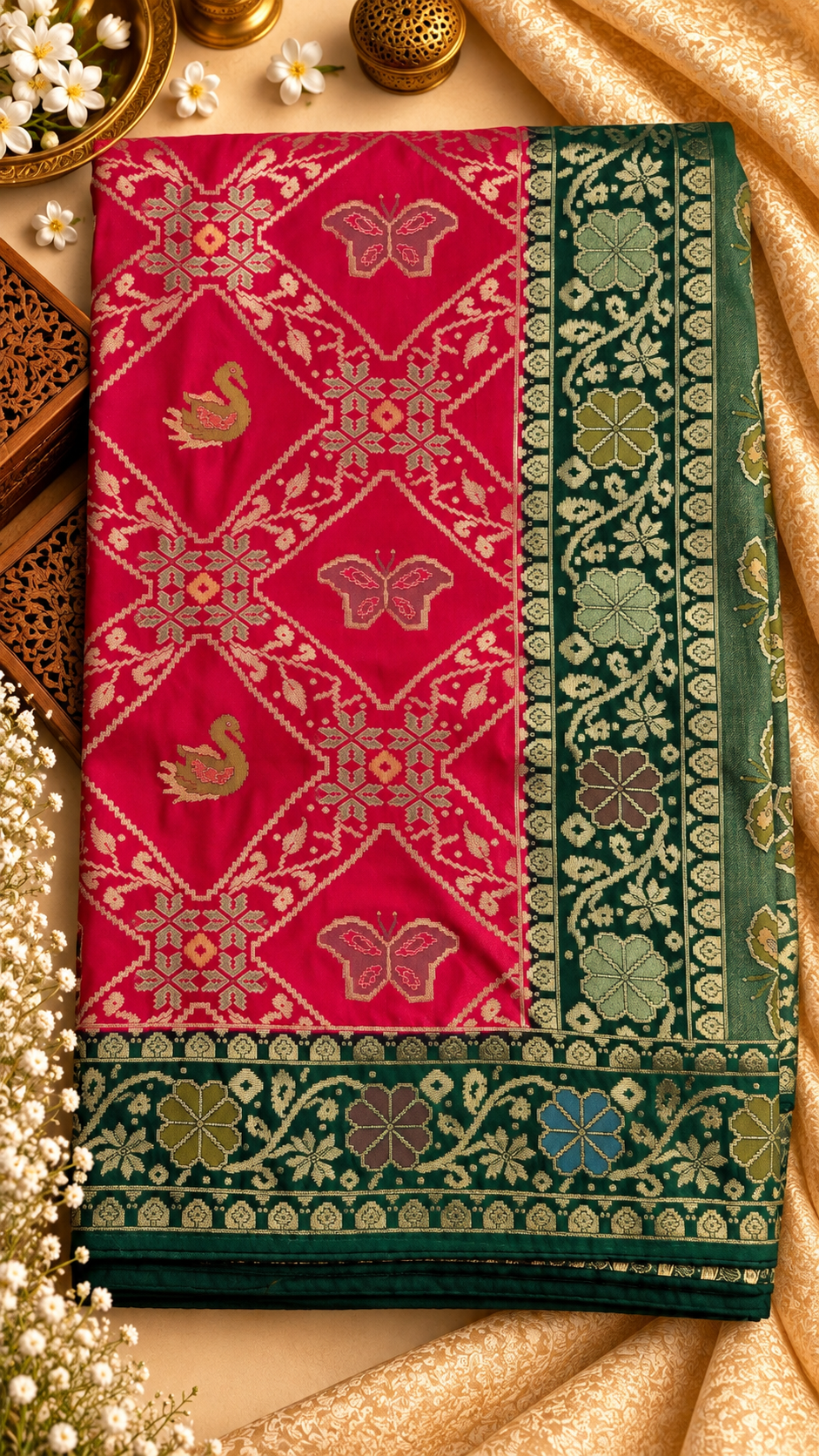 Traditional Daisywing Designer Saree with Rich Border